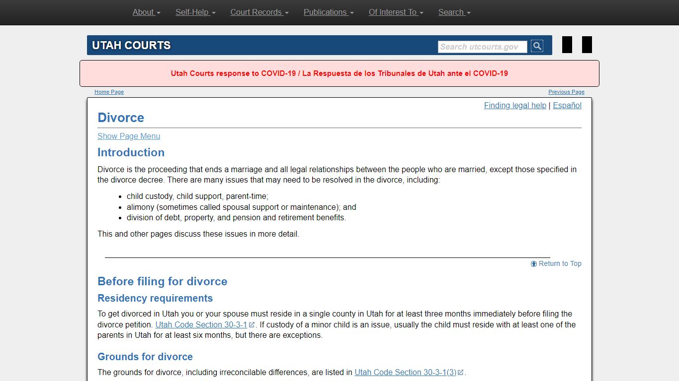 Divorce - Utah Courts